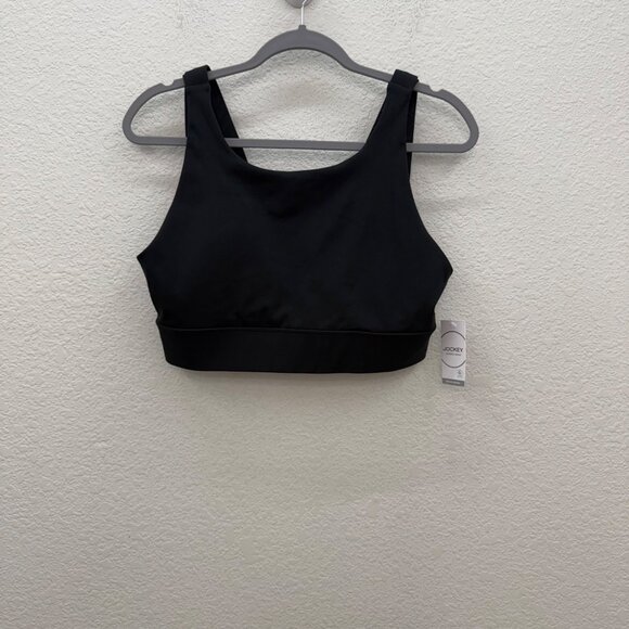 Jockey Deep Black High Neck Sports Bra w Removable Pads Womens size XL NEW - Picture 1 of 7